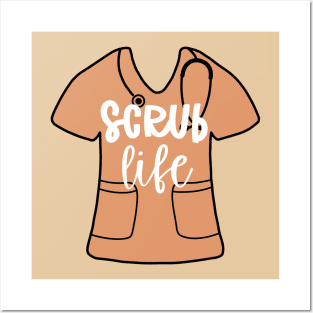 Scrub life - orange nurse scrub Posters and Art